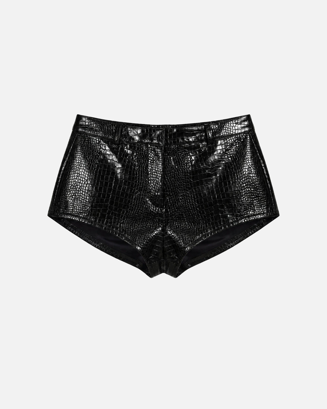 Naomi Black Croc Shorts