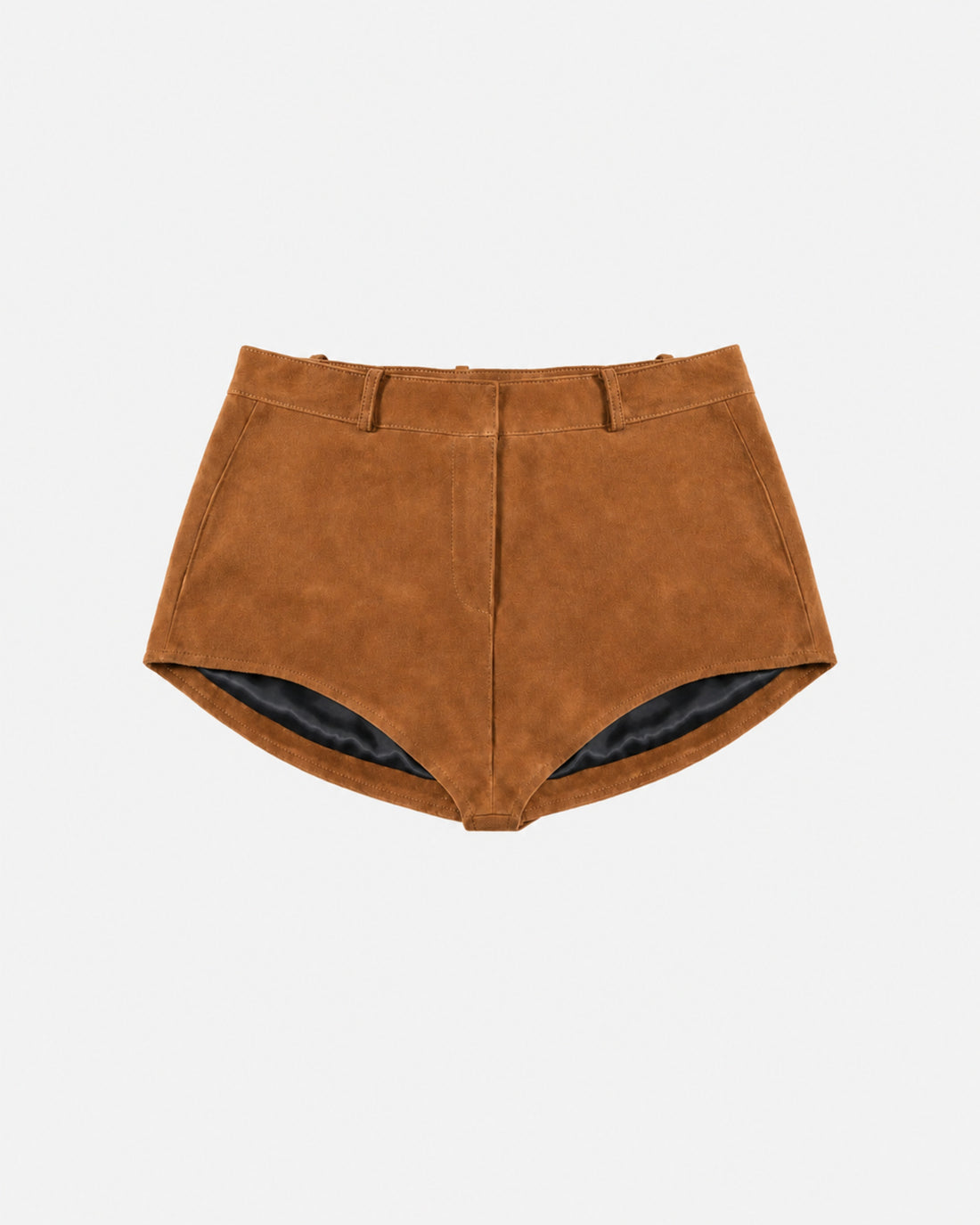 Naomi Suede Micro Shorts Mahogany Brown