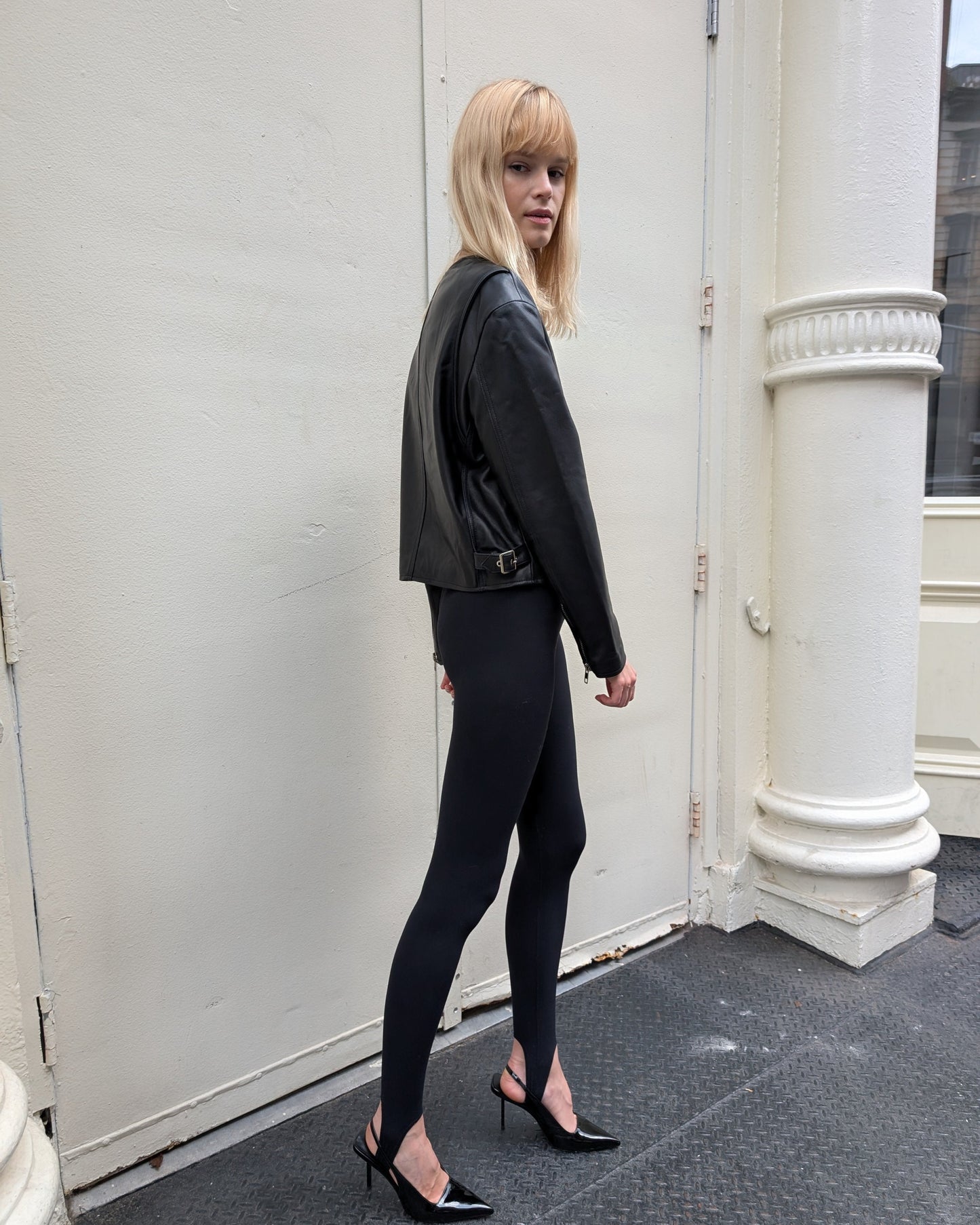 Nilda Leather Bomber Jacket