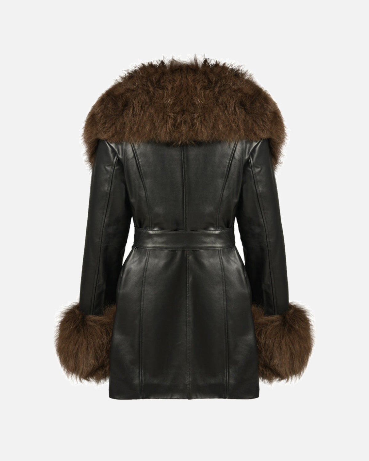 Odette Leather Shearling Coat