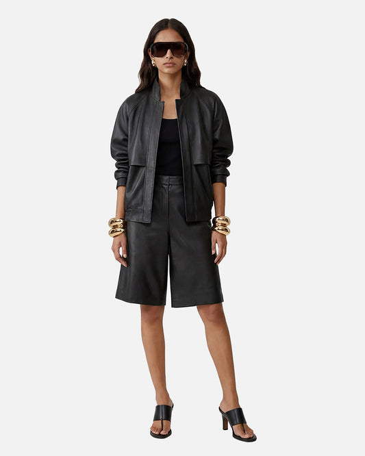 Remy Leather Bomber Jacket