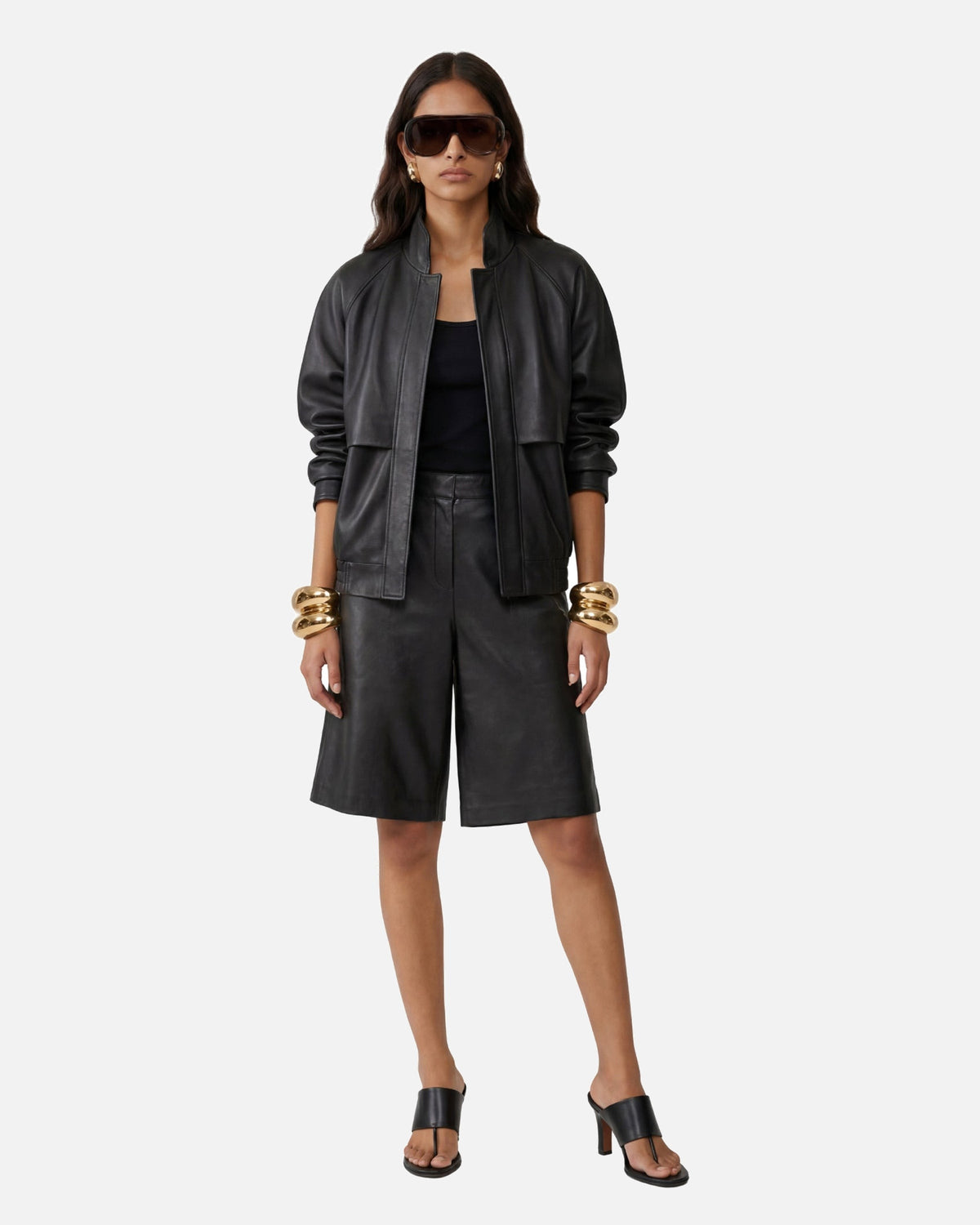 Remy Leather Bomber Jacket