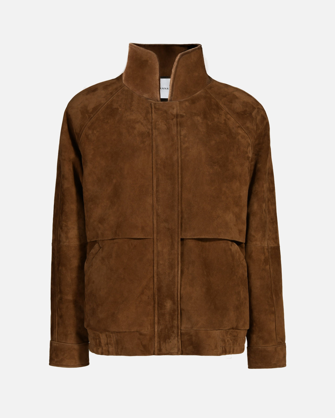 Remy Suede Bomber Jacket in Caramel