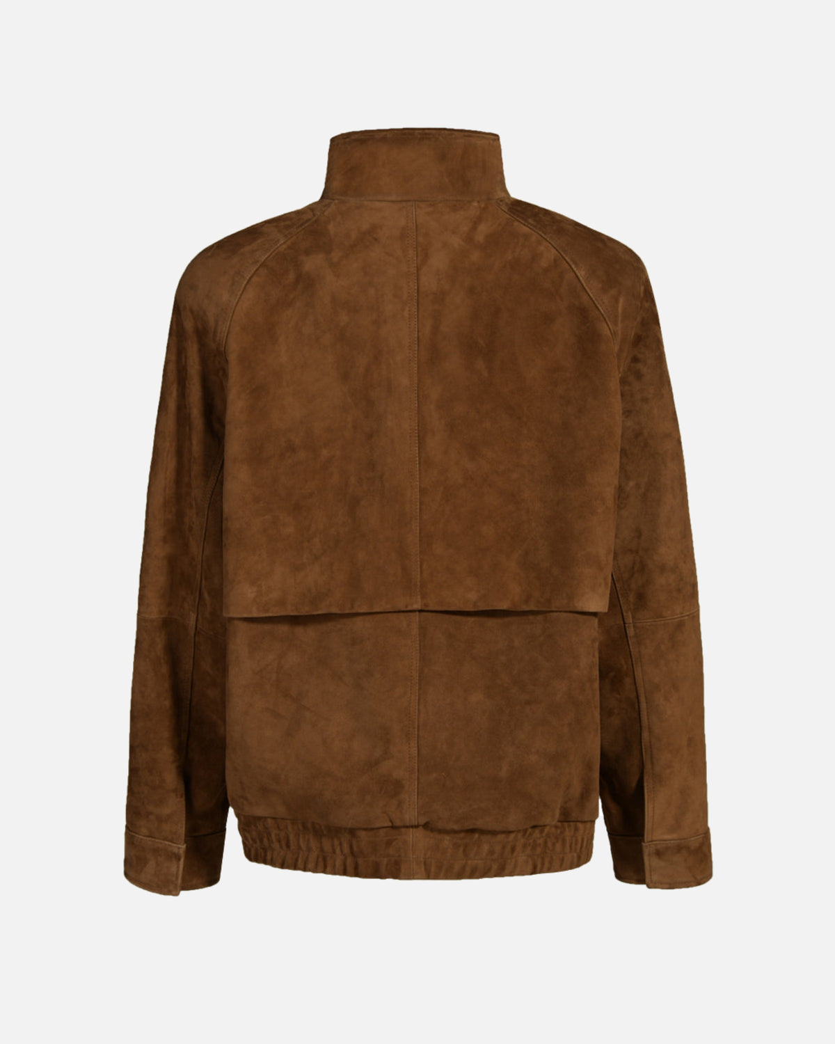 Remy Suede Bomber Jacket in Caramel