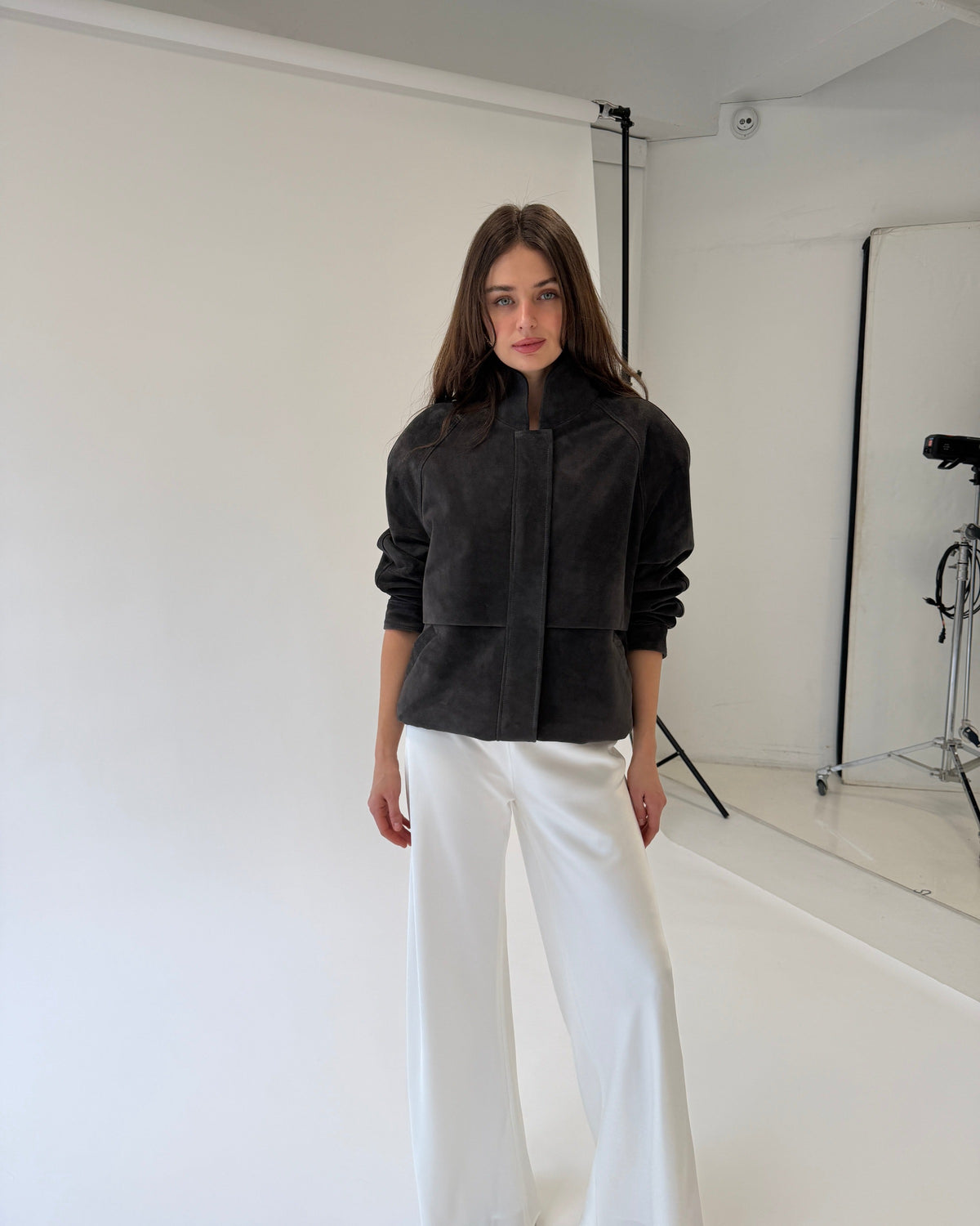 Remy Suede Bomber Jacket