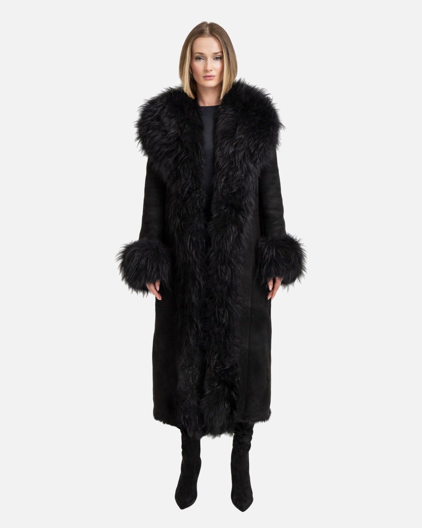Romy Shearling Suede Coat