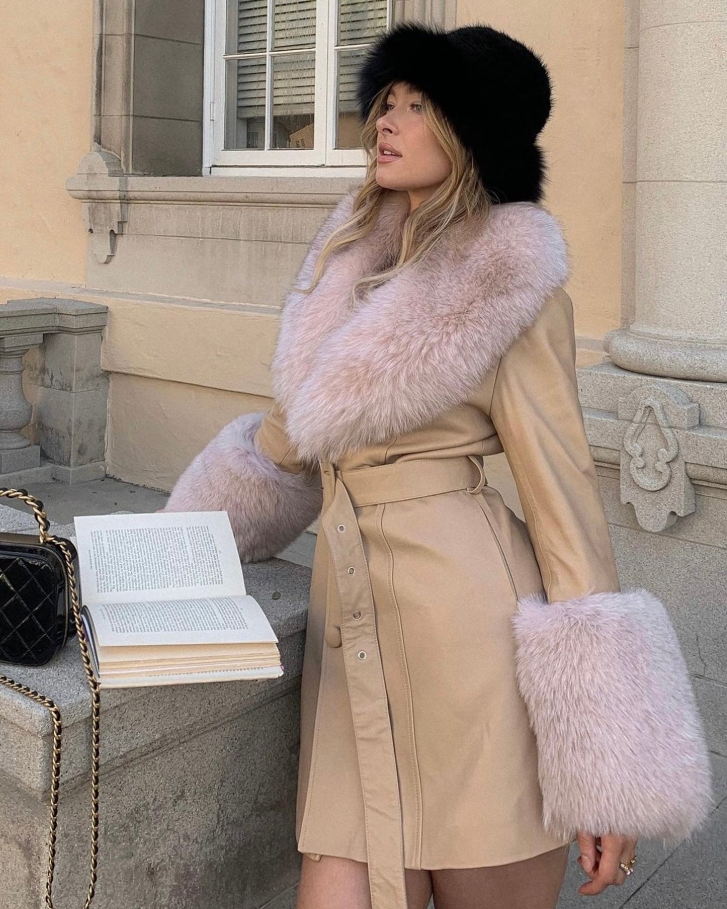 Roxy Leather Shearling Coat