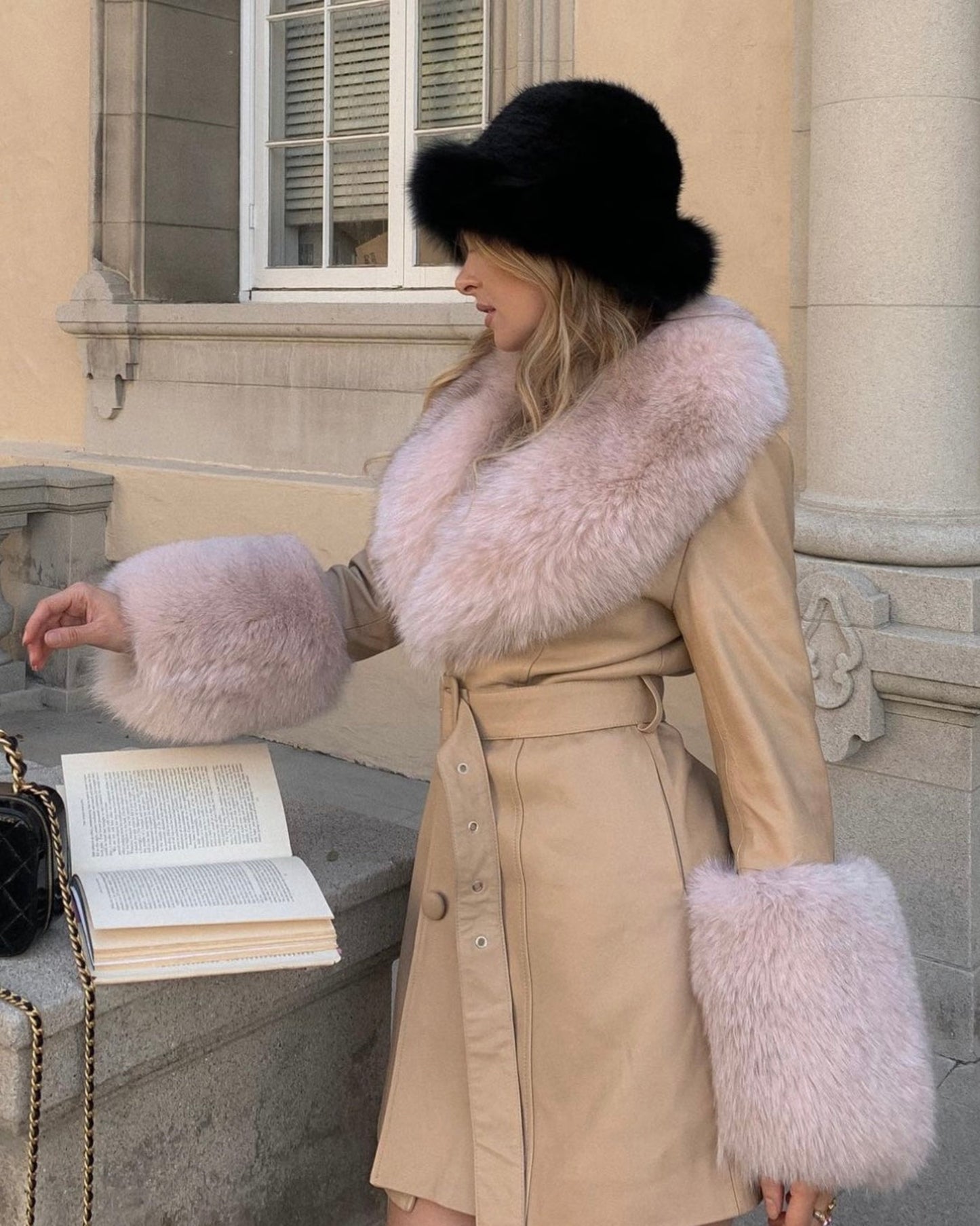 Roxy Leather Shearling Coat