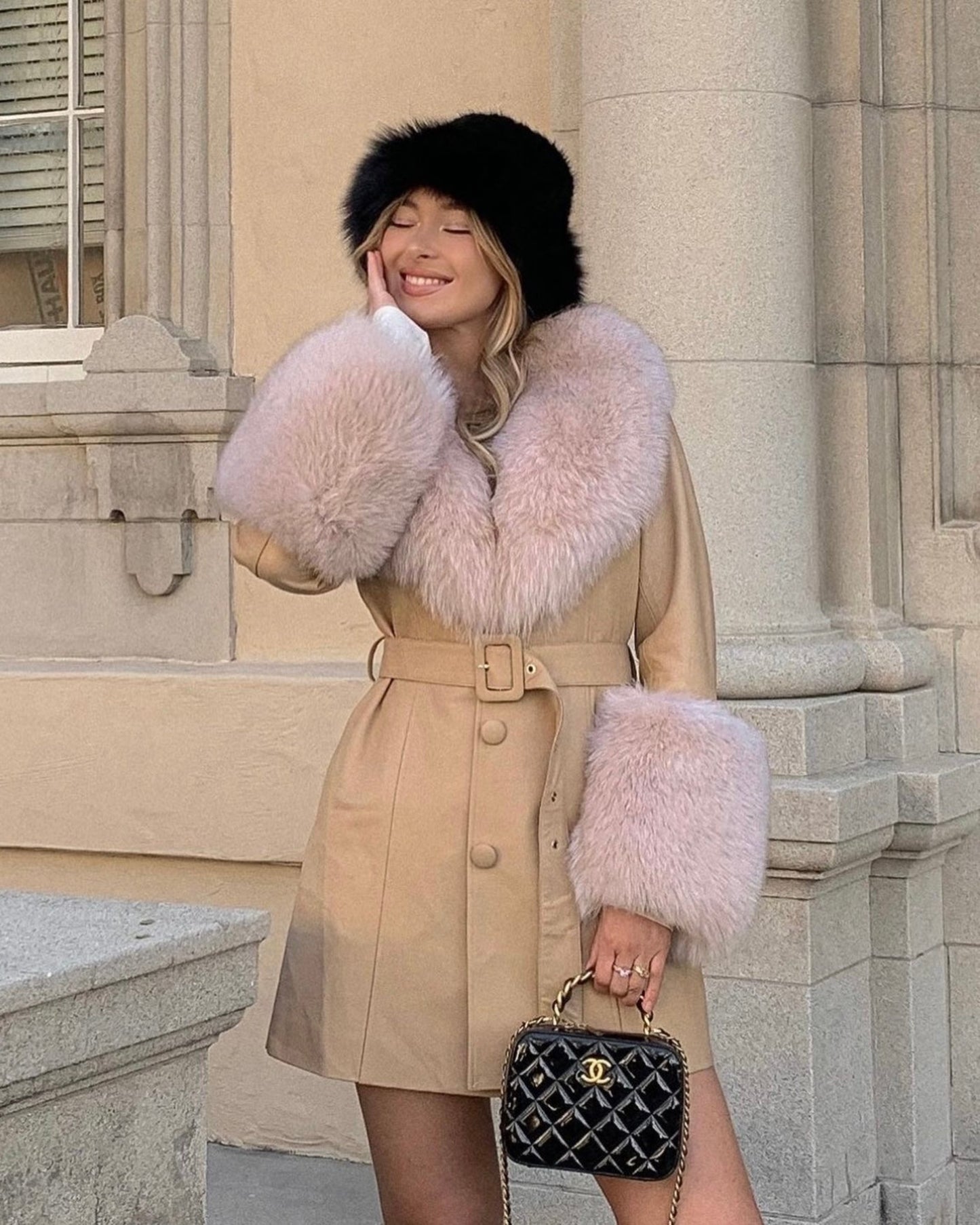 Roxy Leather Shearling Coat