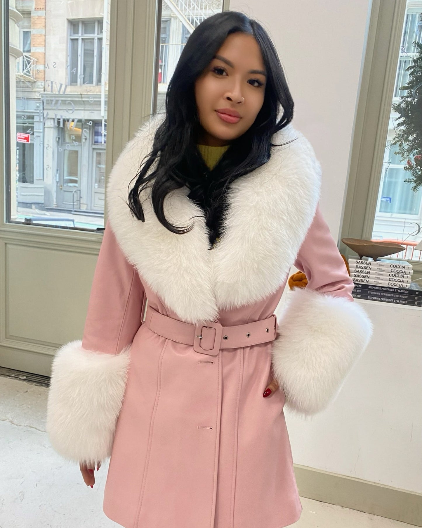 Roxy Leather Shearling Coat