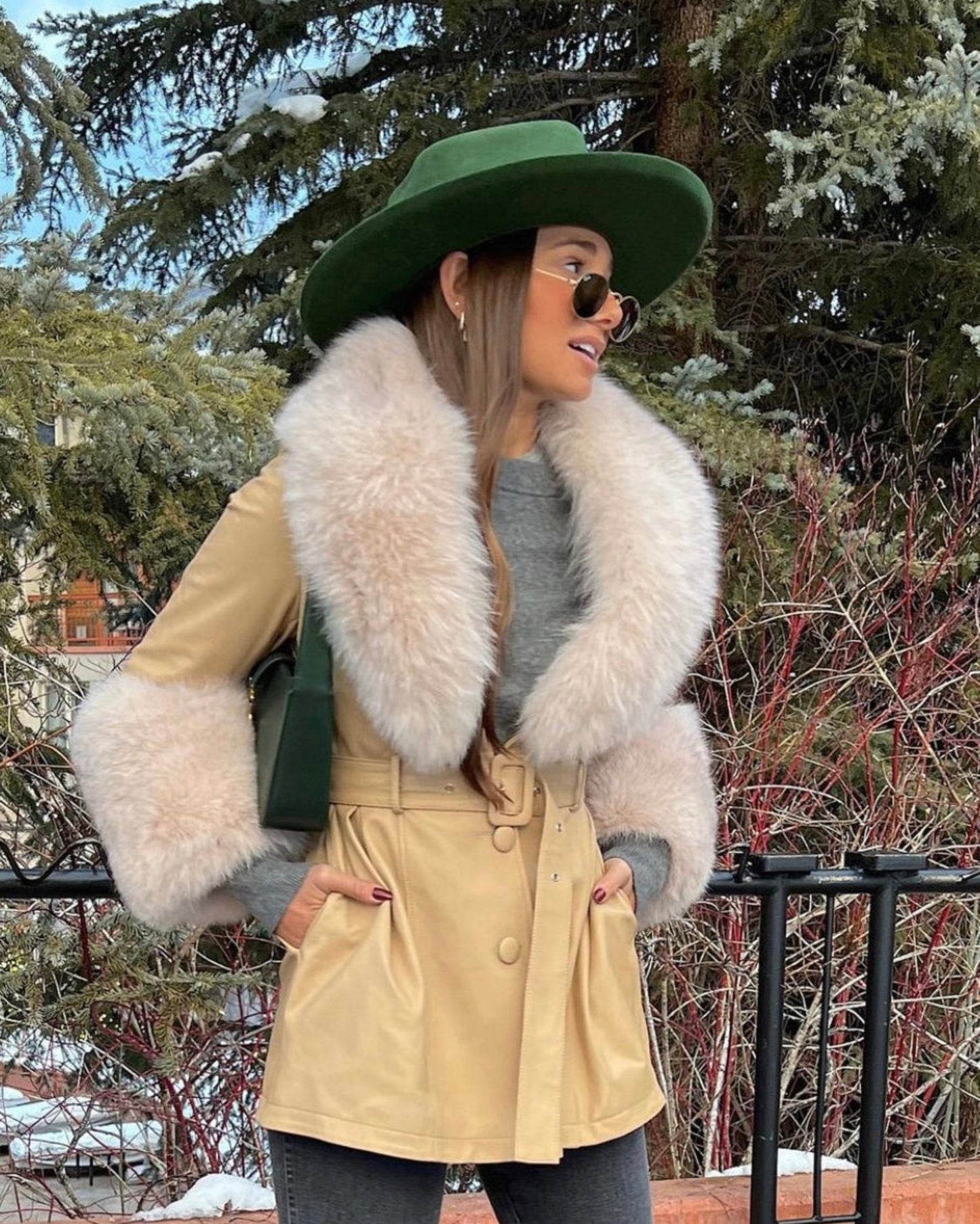 Roxy Leather Shearling Coat