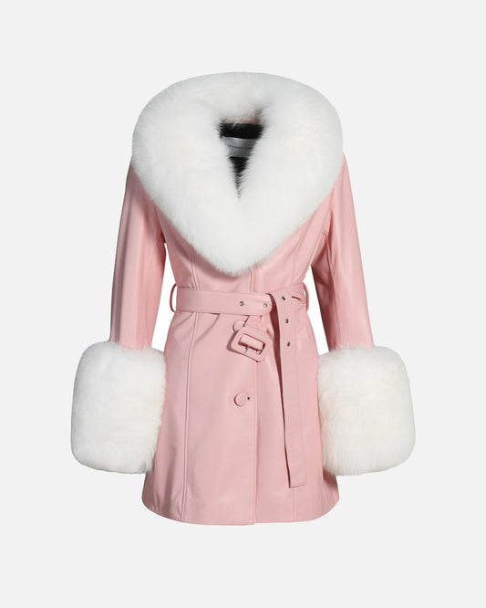 Roxy Leather Shearling Coat