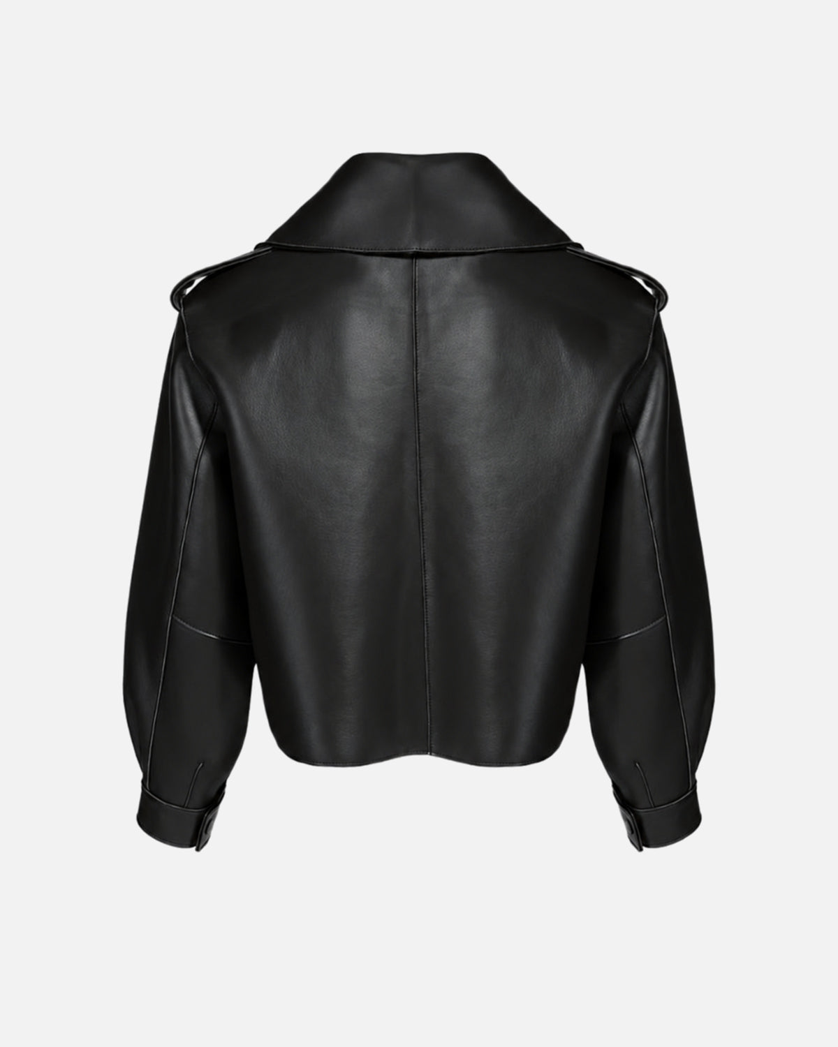 Dylan Leather Moto Jacket in black, back