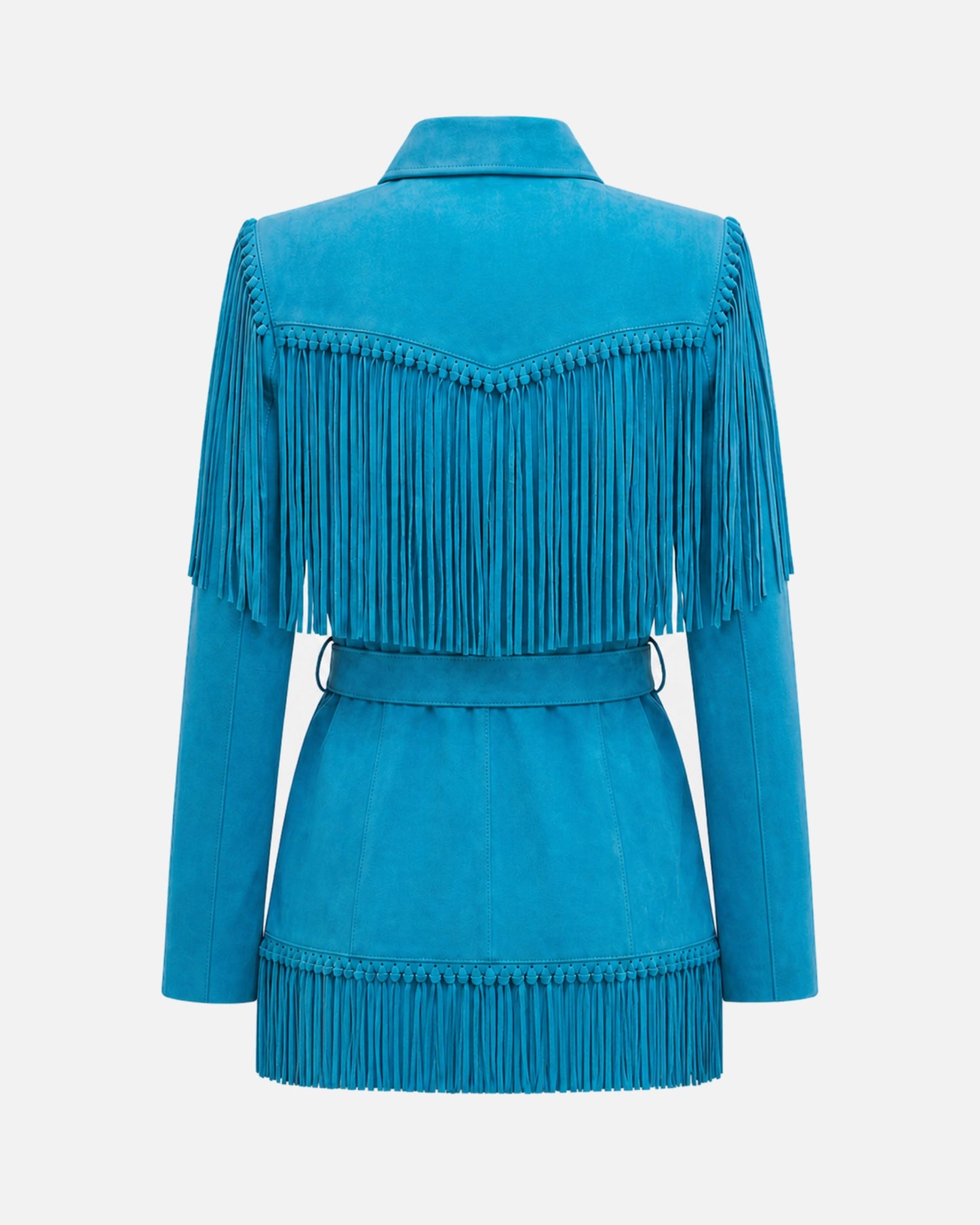 Sutton Suede Fringe Trench Coat