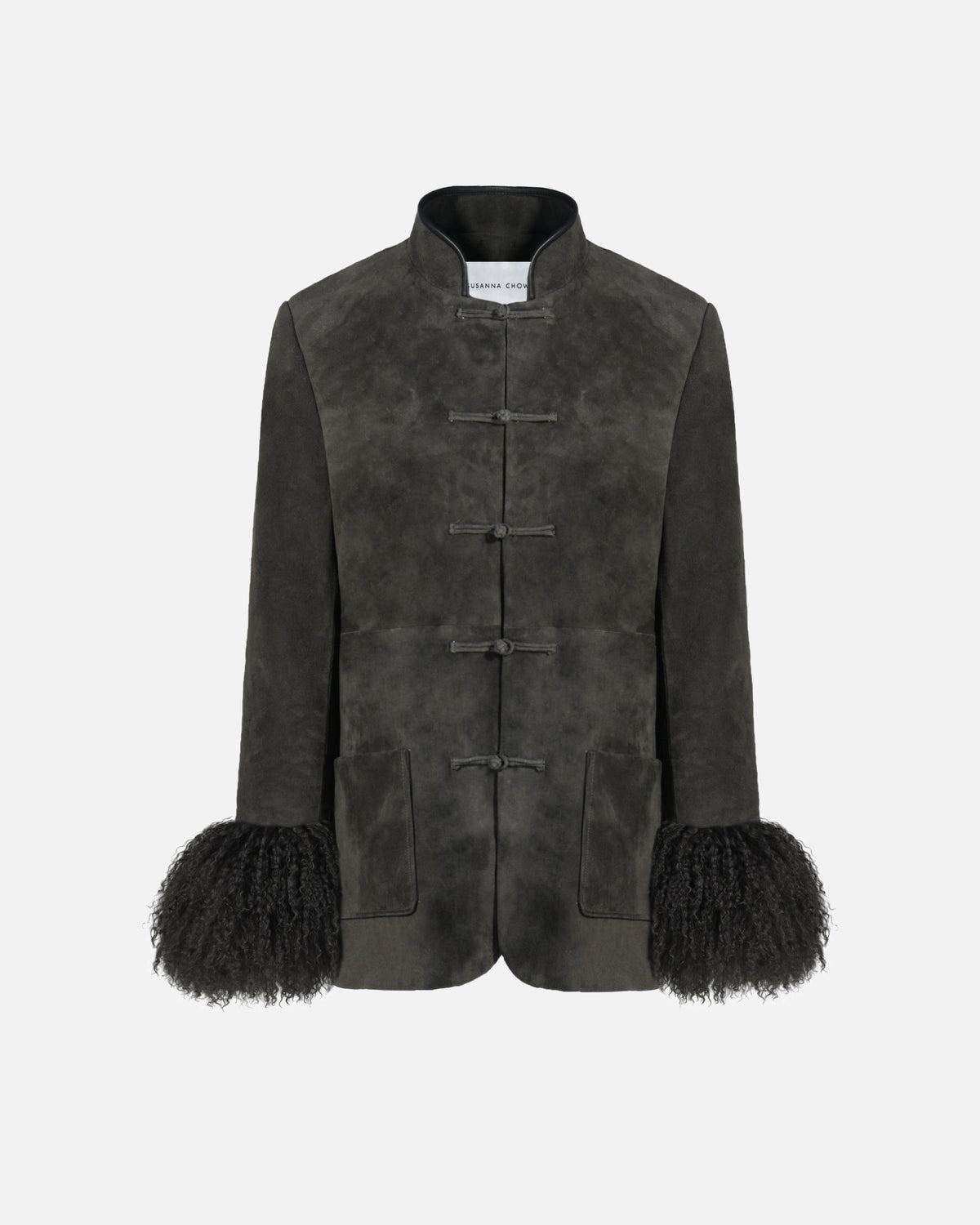 Sylvie Suede Mandarin Jacket