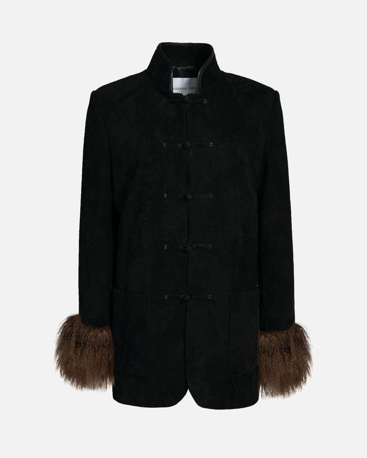 Sylvie Suede Mandarin Jacket