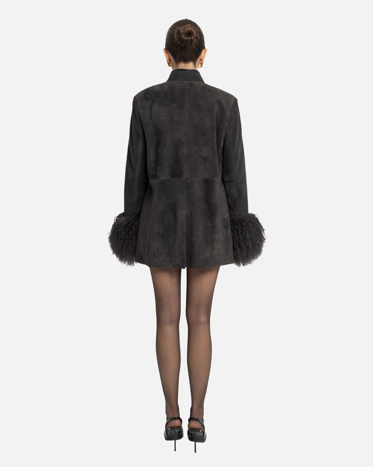 Sylvie Suede Mandarin Jacket
