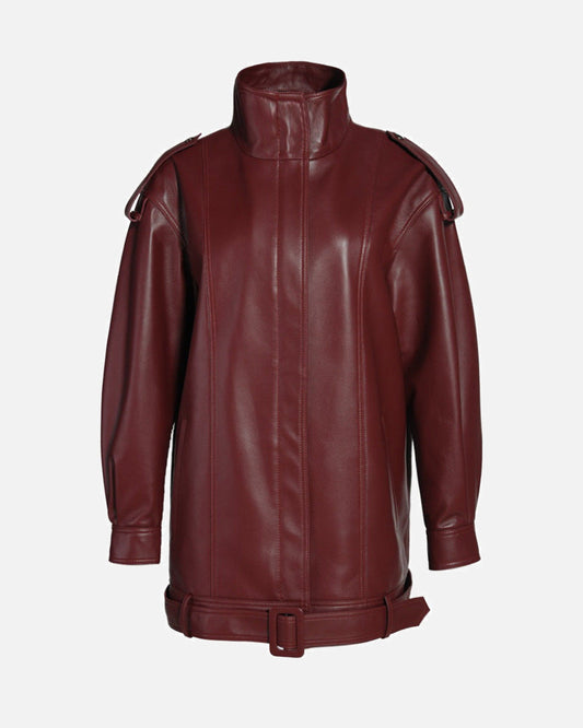 Taylor Oversized Leather Moto Jacket