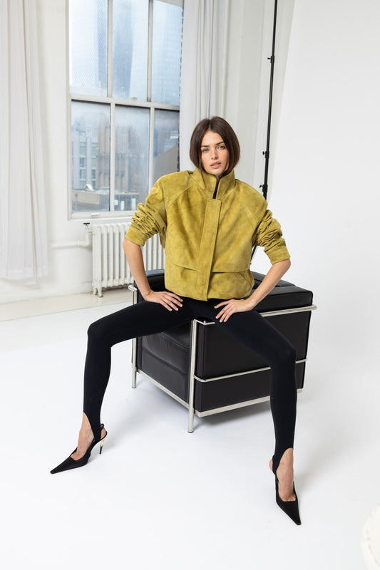 Remy Suede Bomber Jacket