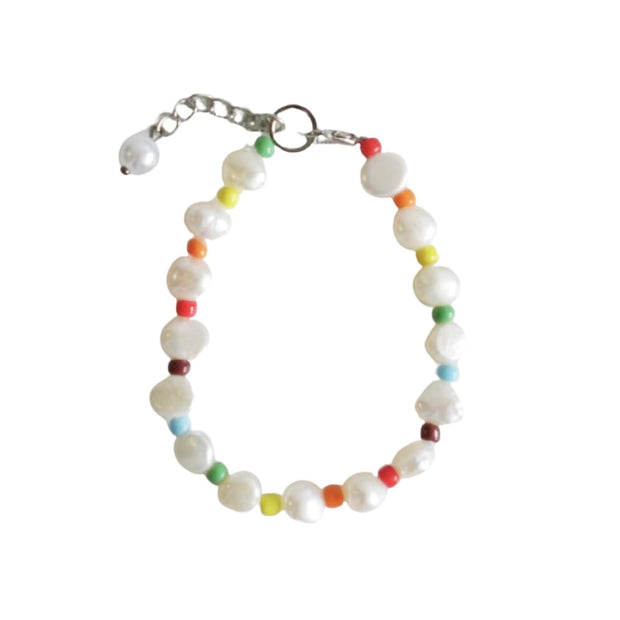 Faith Rainbow Freshwater Pearl Bracelet